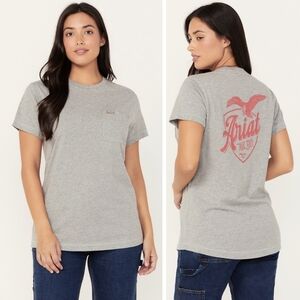 Ariat Women's Rebar Workman True Grit Short Sleeve Work T-Shirt, Light Grey, L